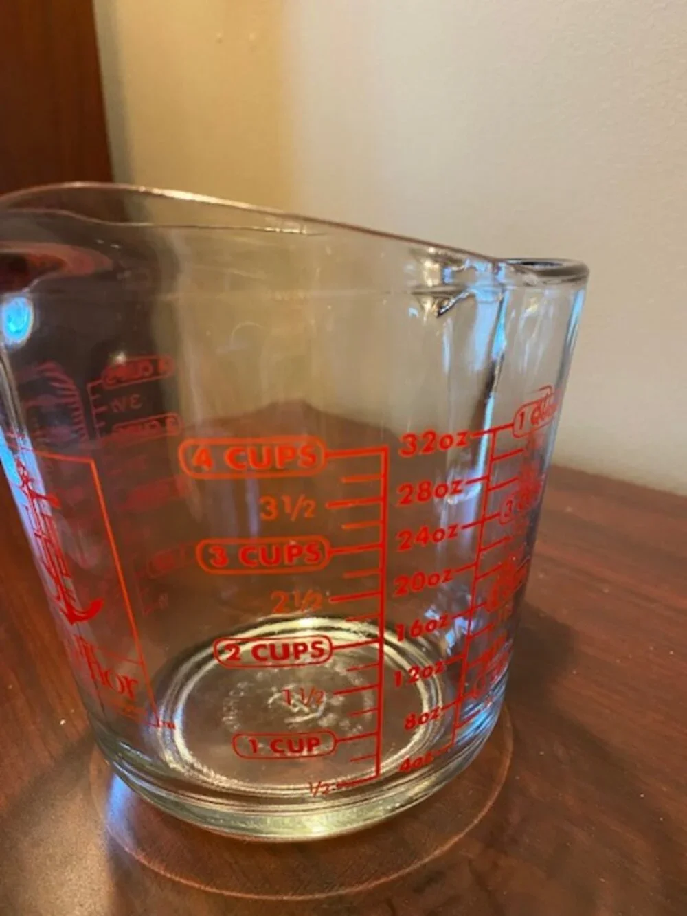 Anchor Hocking Fire King Glass Measuring Cup 4 Cup 32 oz - Fast Ship Never Used